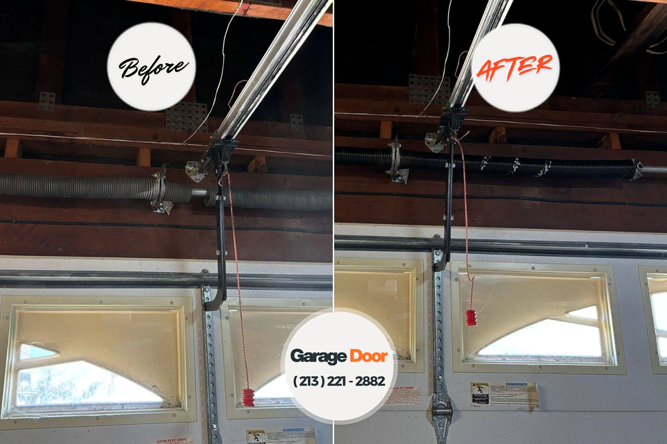Before and after: garage door repair near me Lake Kerr